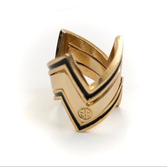 House of Harlow Three Stack Ring in Gold - Picture 2 of 3